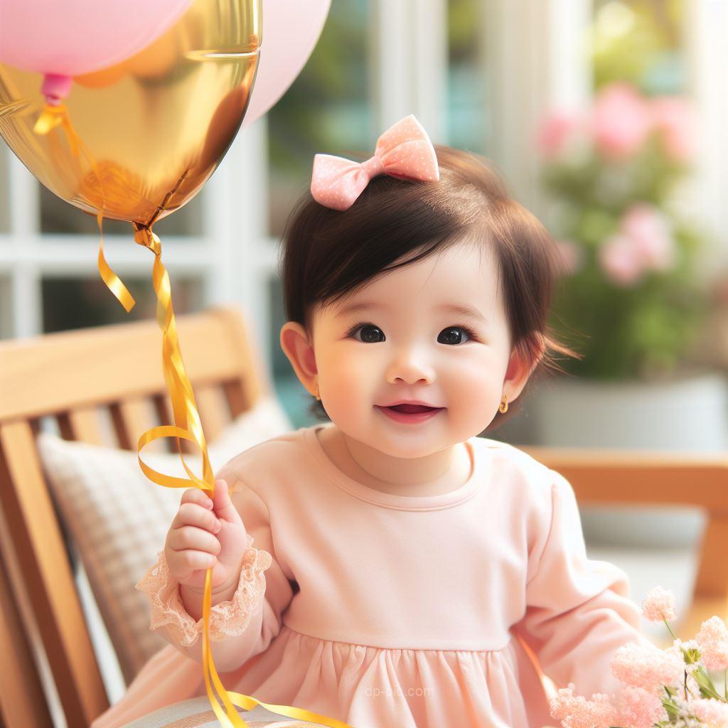 A Cute Baby Playing With Balloon Cute dp by dp pic ()