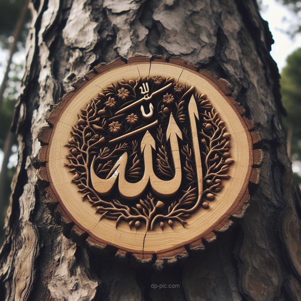 allah name written on tree