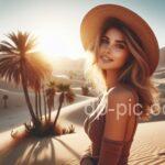 Beautiful Girl Enjoying in Deset Paradise Beautiful dp by dp pic 1
