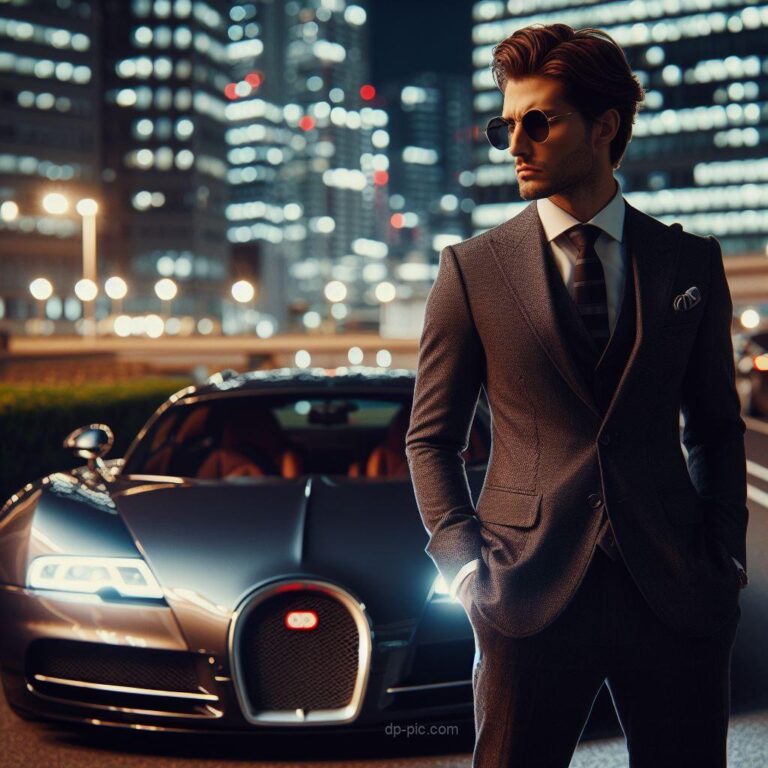 Boy Standing Near Bugatti With Attitude DP by DP Pic