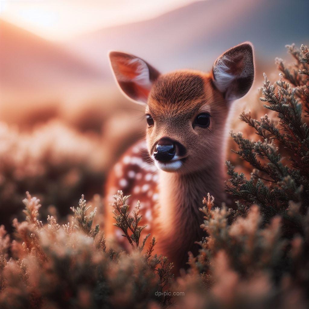 a cute deer in the bushes cute dp by dp pic