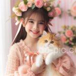 a cute girl with a cute siberian cat dp by dp pic 2