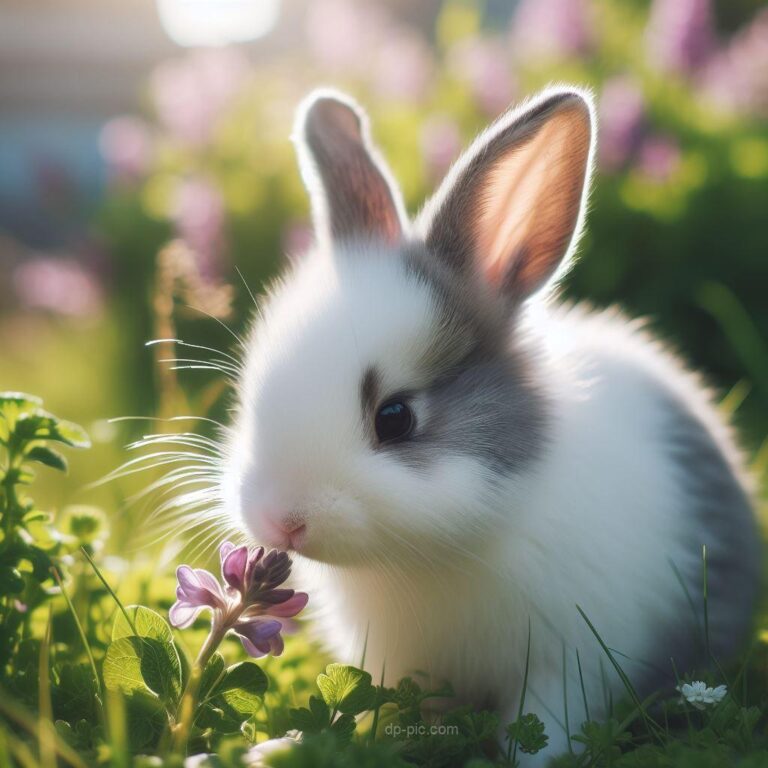 cute rabbit near grass cute dp by dp pic ()m