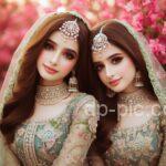 two girls wearing a same dress on wedding dp by dp pic 2
