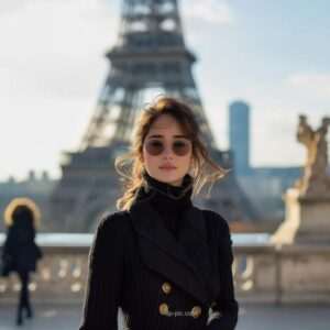 A Beautiful Girl Standing in front of eiffel Tower in Attitude dp by dp pic,girls attitude dp,girls dp,dp pic attitude dpz, girls dpz,paris photo ()