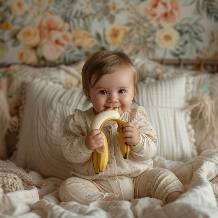 A Cute Baby Eating Banana cute dp by dp pic ()
