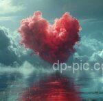 Beautiful Heart with Clouds Beautiful DP by DP Pic,heart dp,heart dpz, cloud heart dps ,d heart dp,red cloud heart dp,dpz,beautiful dpz ()