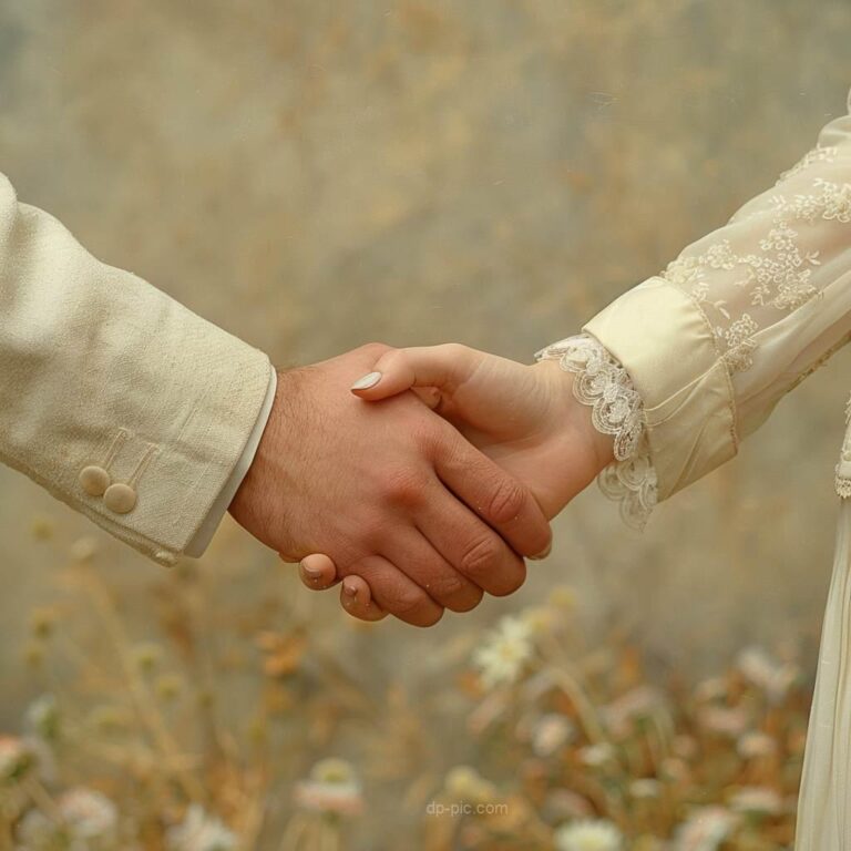 a beautiful young couple shaking hands , couple love dp by dp pic ()