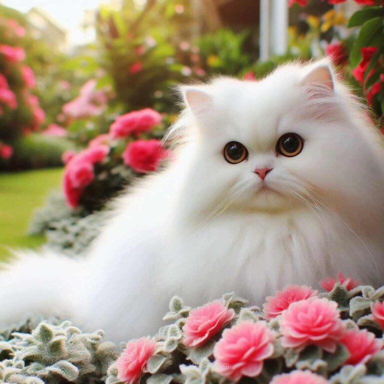 a cute cat sitting in beautiful garden cute dp by dp pic,cute dp,cat dp ()