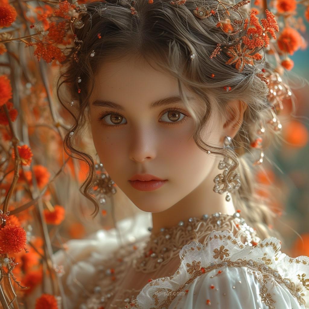 beautiful girl in the garden beautiful dp by dp pic ()