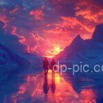 binyagamer couple at sunset holding hands photo wallpaper in th ebed ebf bd ade