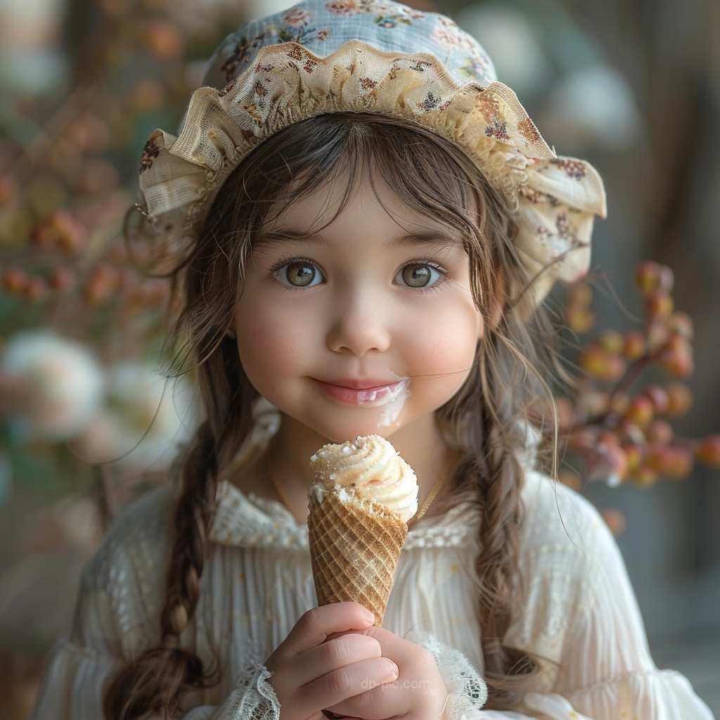 binyagamer cute little girl liping icecream sweetly k photogra bfdcc efd b cbafbc