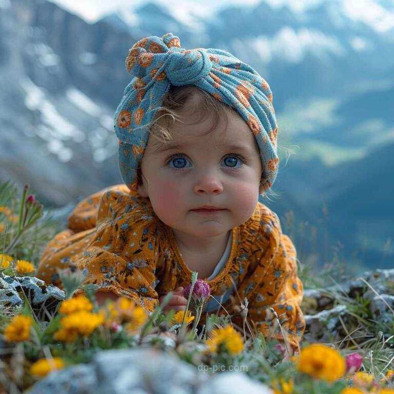 A Cute Baby on Mountain Cute DP by DP Pic