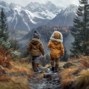 two little friends walking on mountain in friendship, cute dp, friends dps, dp pic ()