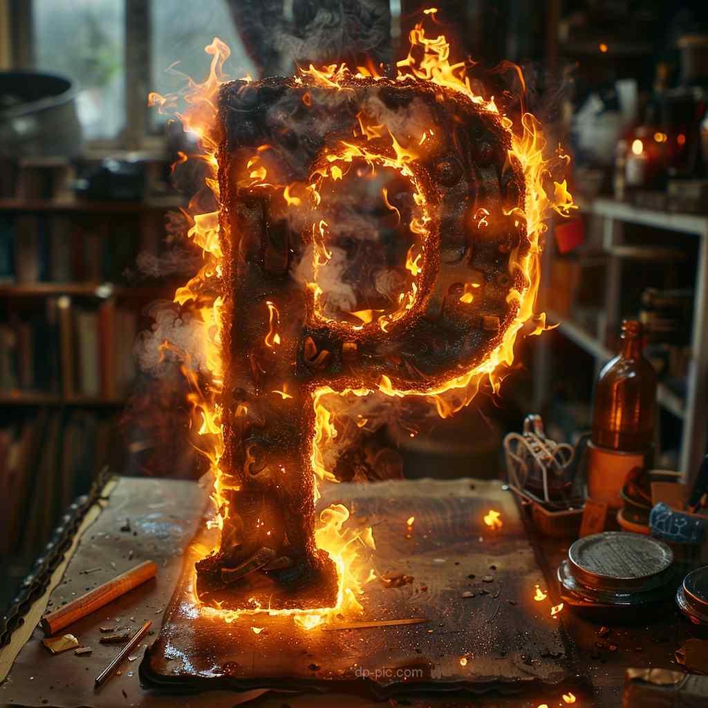 letter p dp by dp pic,letter dp, letters dp,fire dp, fire burning on letter profile picture, letter profile picture, fire profile picture ()