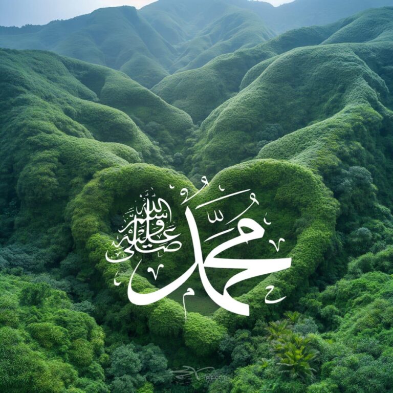 muhammad name dp, Muhammad Name written in heart shape mountain, islamic dp, dp pic, new dp of muhammad ()