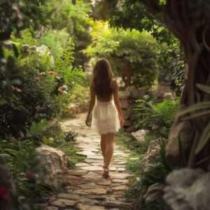 A Girl is walking in garden best images for whatsapp dp, nyse dpz, photo ladki, images ladki, ladki ki photos, ladki ka photo ()