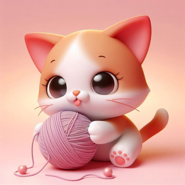 a d cute cat playing with yarn ball , new pfp by dp pic, best dp for whatsapp, new pfp for social media , best dp of cat. cute instagram pfp ()