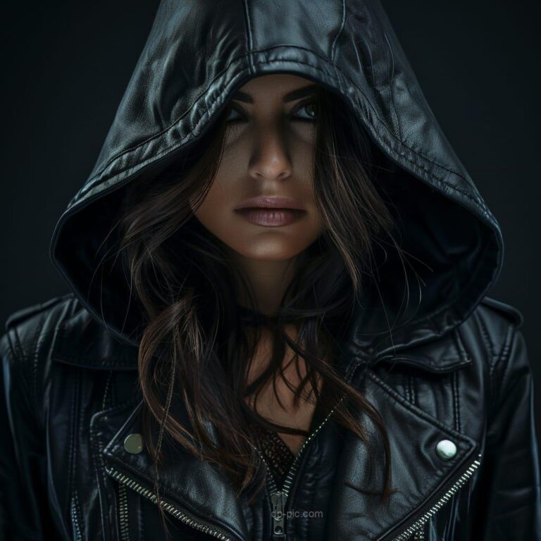 a beautiful girl in black hoodie in attitude dp for girls , best and unique dpz for girls ()