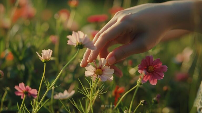 a beautiful girl plucking flowers from garden beautiful dp by dp pic, beautiful dp, stylish dp, new dp of girl ()