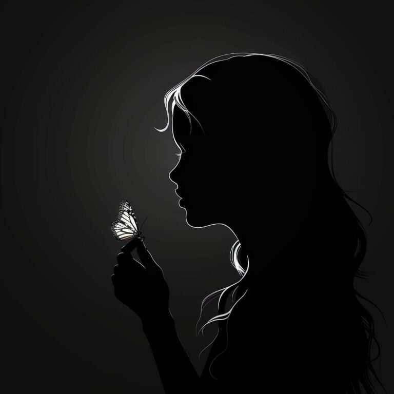 a beautiful pfp of girl, butterfly with girl in shadow girl with shadow, new girl pfp for social media, dp pic new pfp, dp pic best dp ()