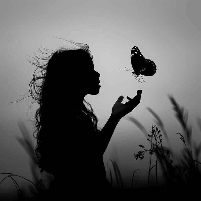 a beautiful pfp of girl, butterfly with girl in shadow girl with shadow, new girl pfp for social media, dp pic new pfp, dp pic best dp ()