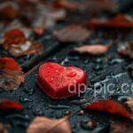 a beautiful red heart lying on wood beautiful dp, nyce whatsapp dp, nice dp for whatsapp, whatsapp nice dp, best pfp for nice profile of whatsapp, sad pfp, single heart dp , dp for singles, pfp for singles ()