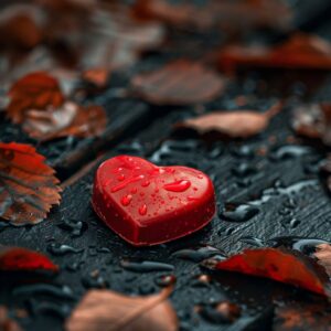 a beautiful red heart lying on wood beautiful dp, nyce whatsapp dp, nice dp for whatsapp, whatsapp nice dp, best pfp for nice profile of whatsapp, sad pfp, single heart dp , dp for singles, pfp for singles ()