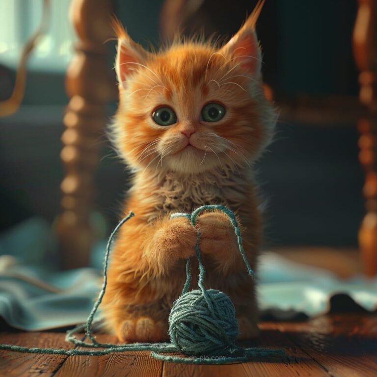 a cute cat playing with yarn ball, cute cat image for dp, cute cat pfp, new pfp of cute cat, nature lovers, pets lovers dp, new dp for girls and also for boys()