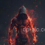 a man in fire hoodie in boys attitude, new boys attitude dp, best attitude dp for whatsapp for boys by dp pic ()