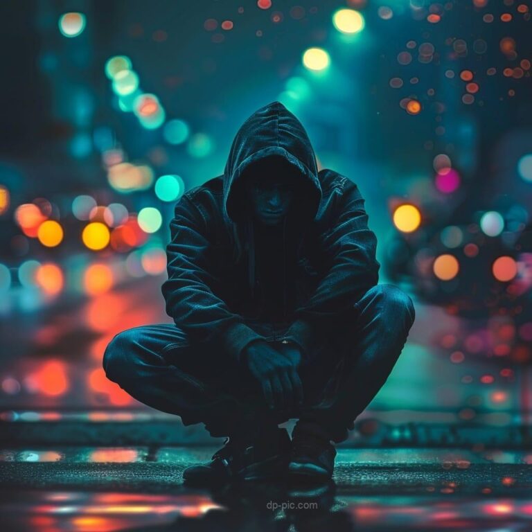 a man in hoodie sitting on street in sadness, sad dp, new sad dp, sad pfp, sad boy dp, single boy dp, mood off image ()