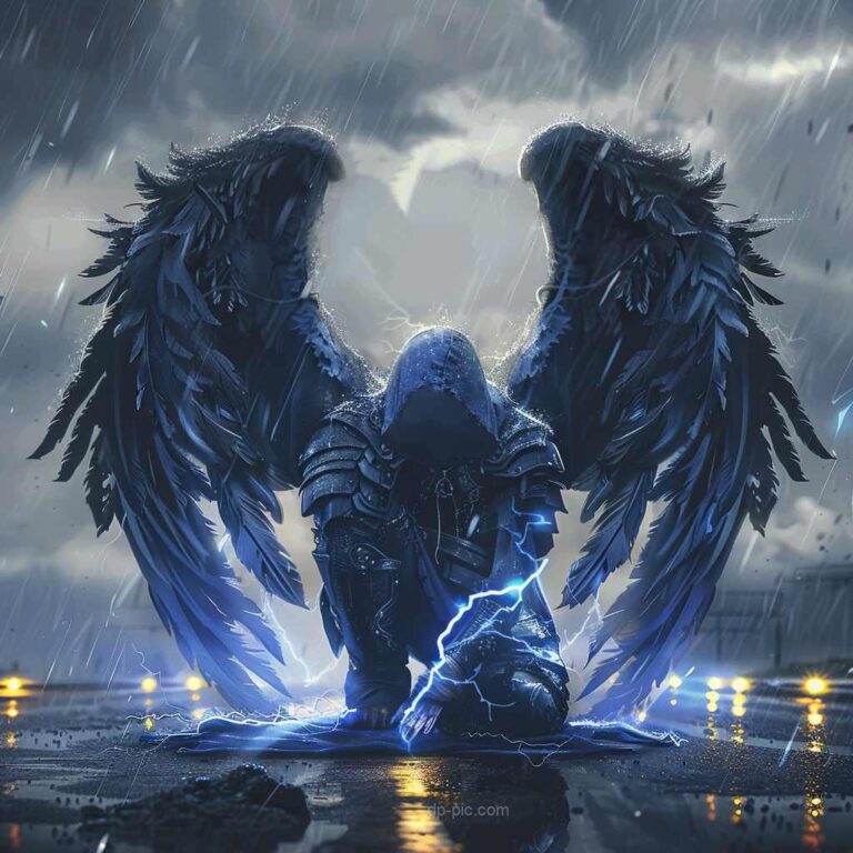 a man with wings in lightening , boys attitude dp, new dp for whatsapp, man with wings dp, angel dp, thunder dp, attitude dp by dp pic, boys pfp ()