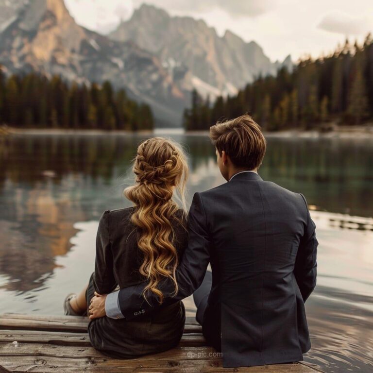 a young couple near lake in love, new lovers for pfp, hd pfp images of lovers, pfp image of couples ()