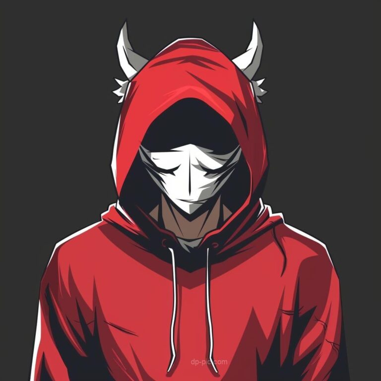 devil wearing red hoodie in attitude, new pfp, pfp by dp pic, red devil pfp, devil dp ()