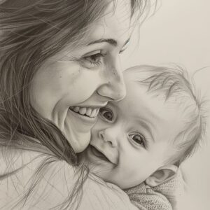 a cute baby playing with his mother , warm heart dp by dp pic, mother day gift, best pfp of babies ()