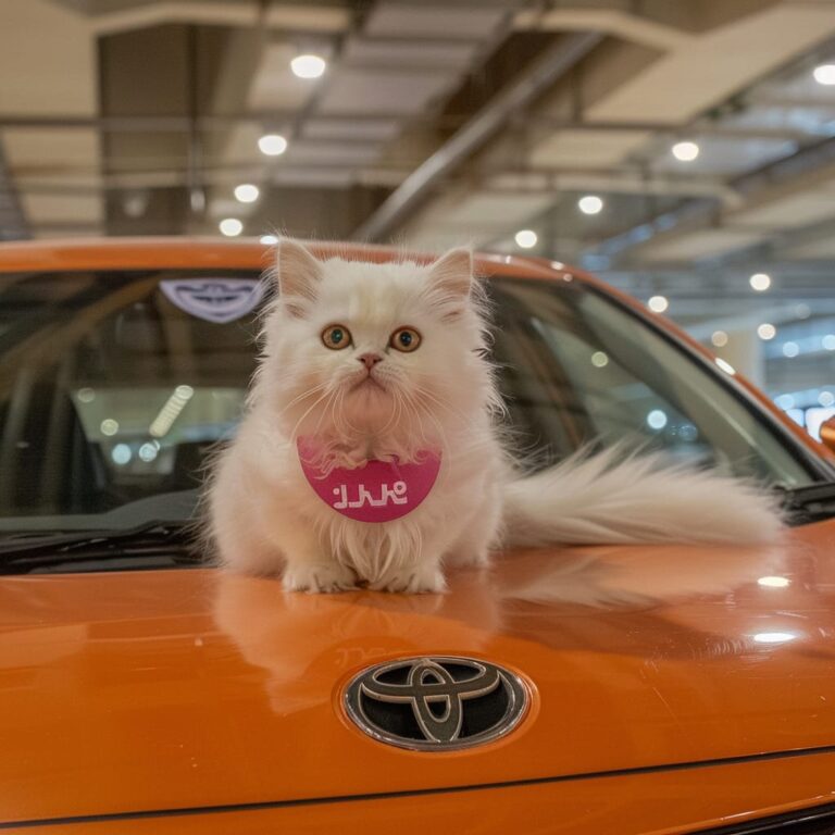 a dp of cute cat sitting on a car,cute dp ()