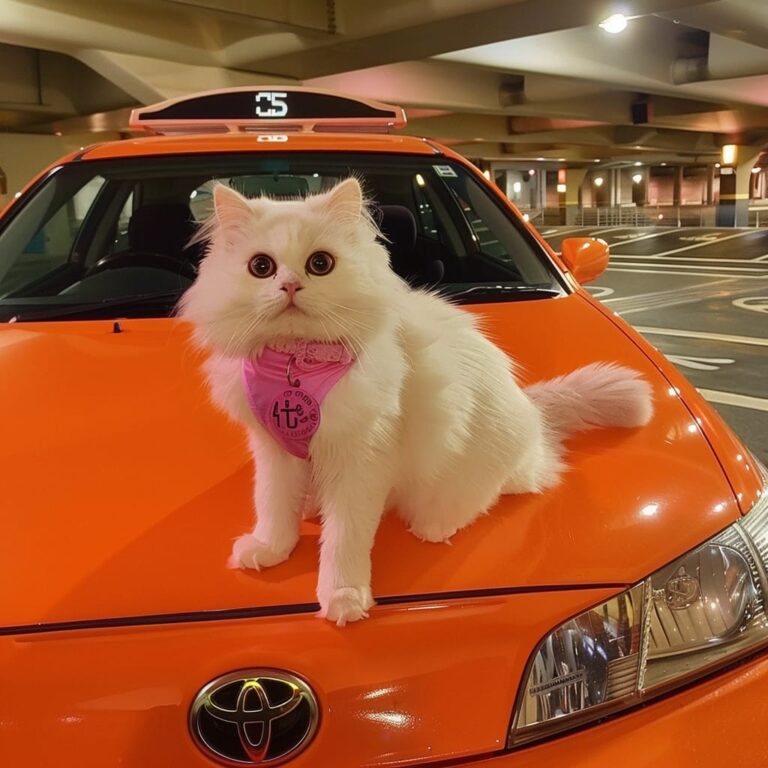 a dp of cute cat sitting on a car,cute dp ()