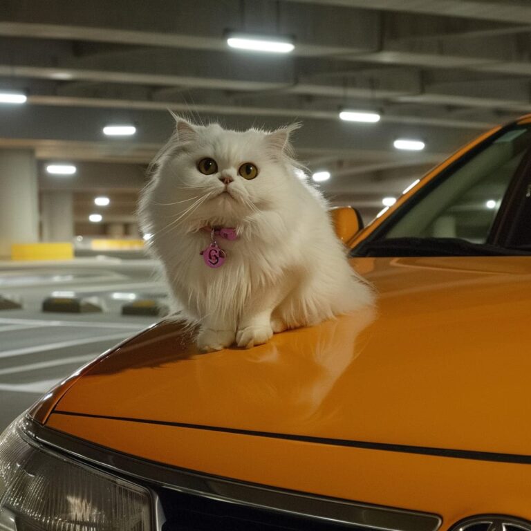 a dp of cute cat sitting on a car,cute dp ()