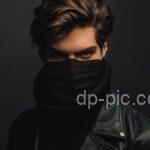 a handsome man in dark with hidden face , boys attitude dp by dp pic ()