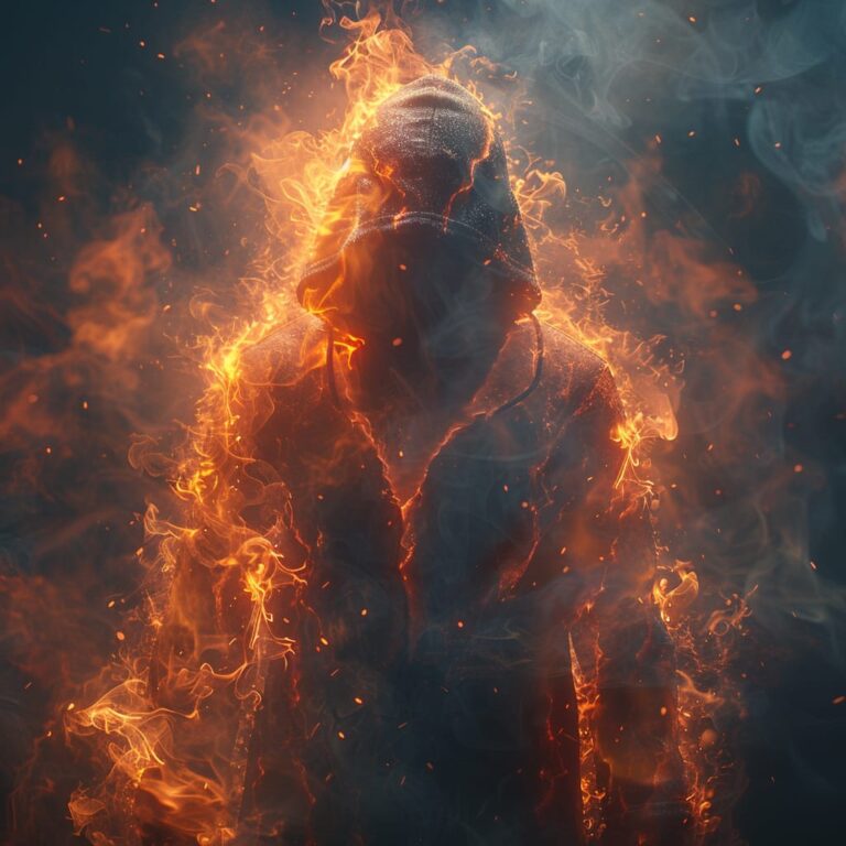 a man in fire hoodie in boy attitude, best dp for boys, suitable dps, boys attitude dp by dp pic ()