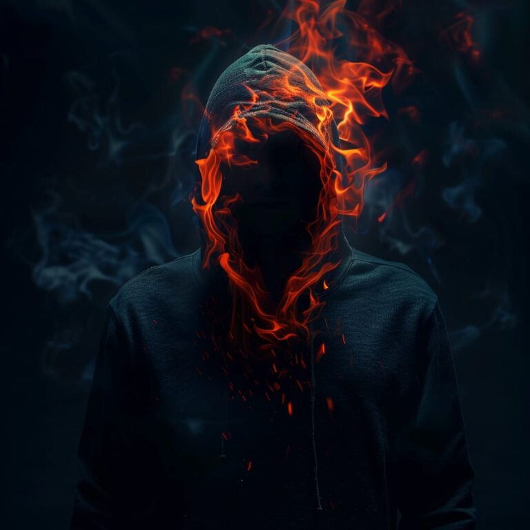 a man in fire hoodie in boy attitude, best dp for boys, suitable dps, boys attitude dp by dp pic ()