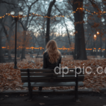 a girl sitting alone on a bench dec ec e beb dacafd
