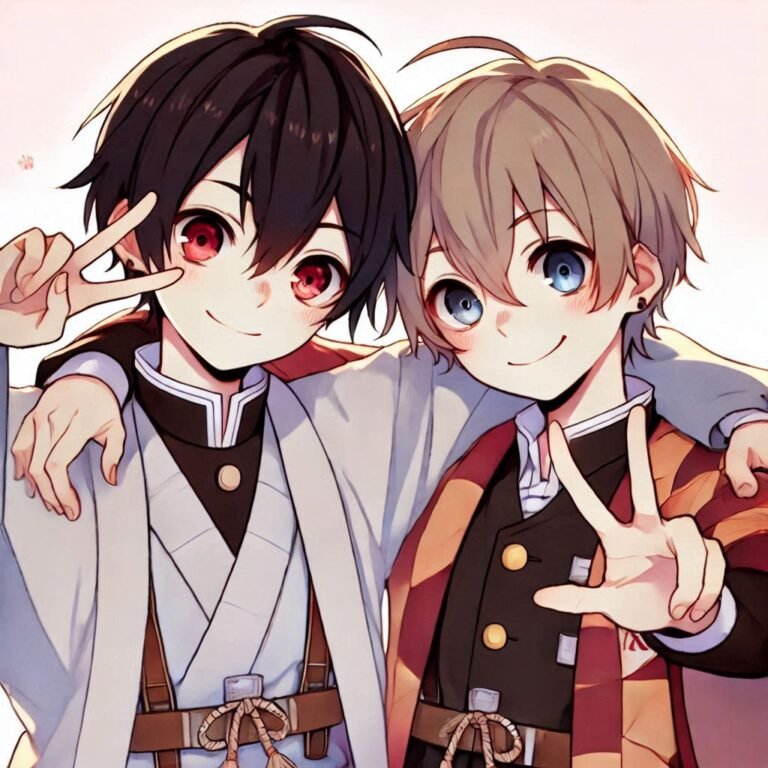 anime boys doing a victory sign, new friend dpz ()