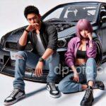 best lovely couple sitting near car , couple love dp​