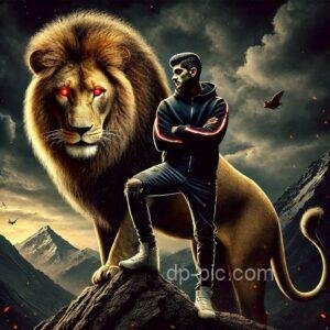 boy with lion dp attitude boys for social media