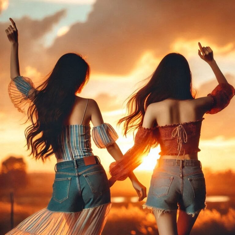 friends in sunset together , friends dp pic, friends pfp download free and qniquely ()