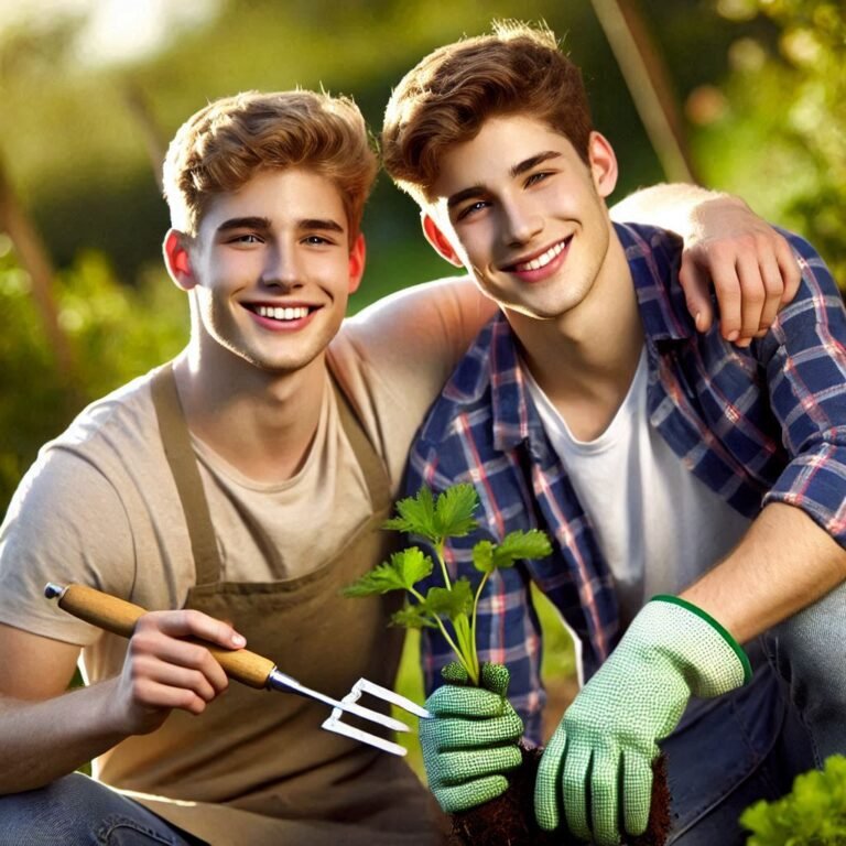 two friends gardening dp by dp pic ()