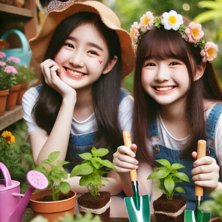 two friends gardening dp by dp pic ()