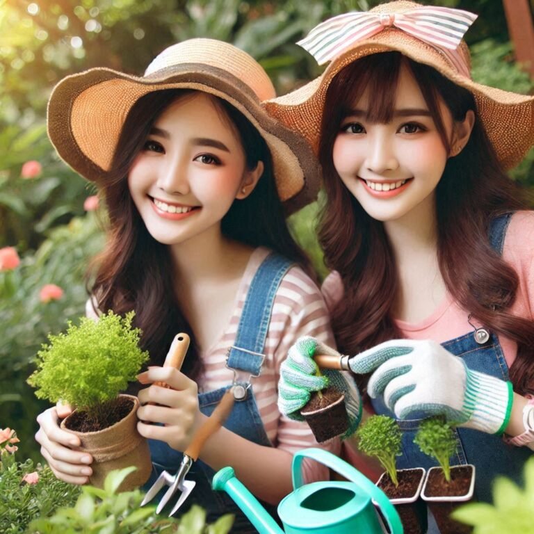 two friends gardening dp by dp pic ()