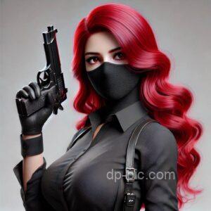 attitude girl with gun dp for instagram
